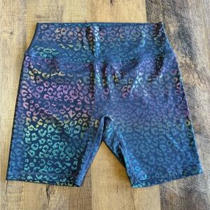 Zyia Active Hustle Shorts Multi-Colored Leopard Print Women's Size 2XL